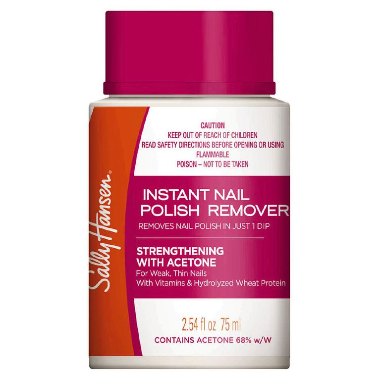 SALLY HANSEN Nail Polish Remover Pot - Strengthening Pink 75ml-Matakana Pharmacy
