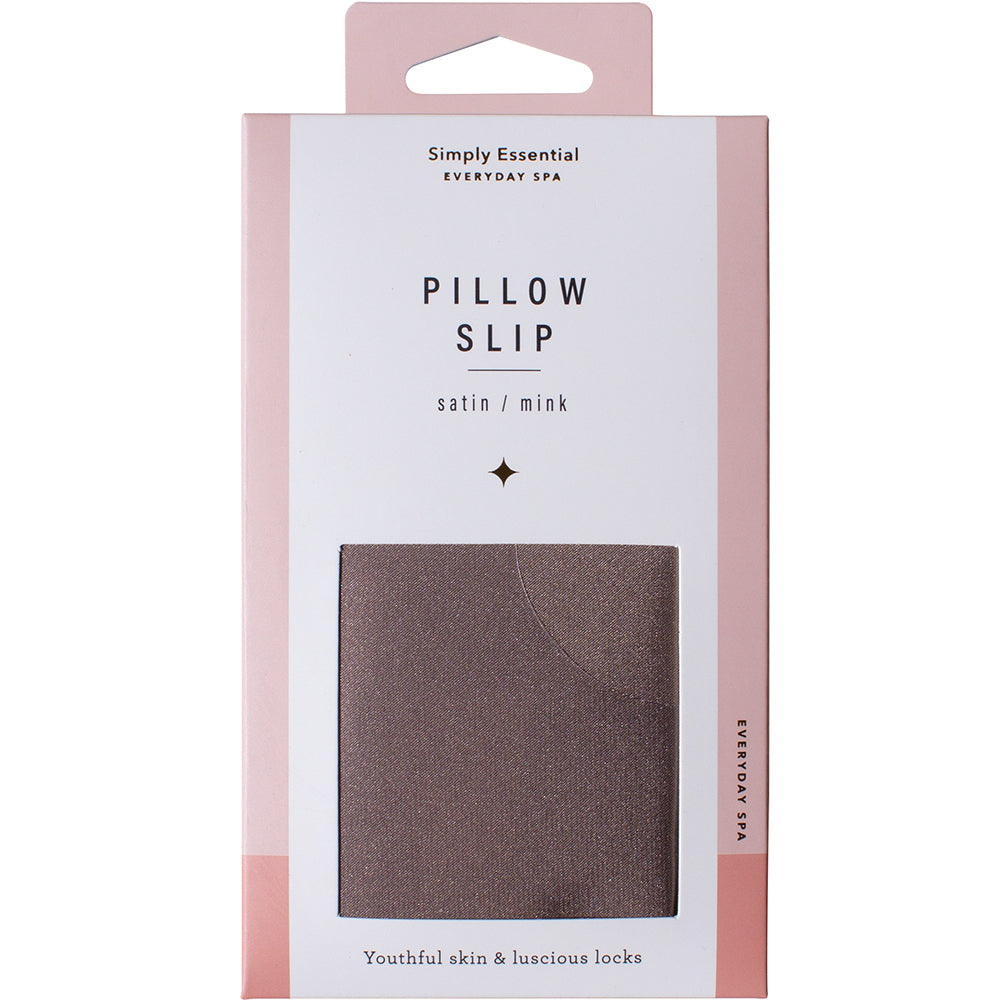 SIMPLY ESSENTIAL Satin Pillow Slip Mink-Matakana Pharmacy