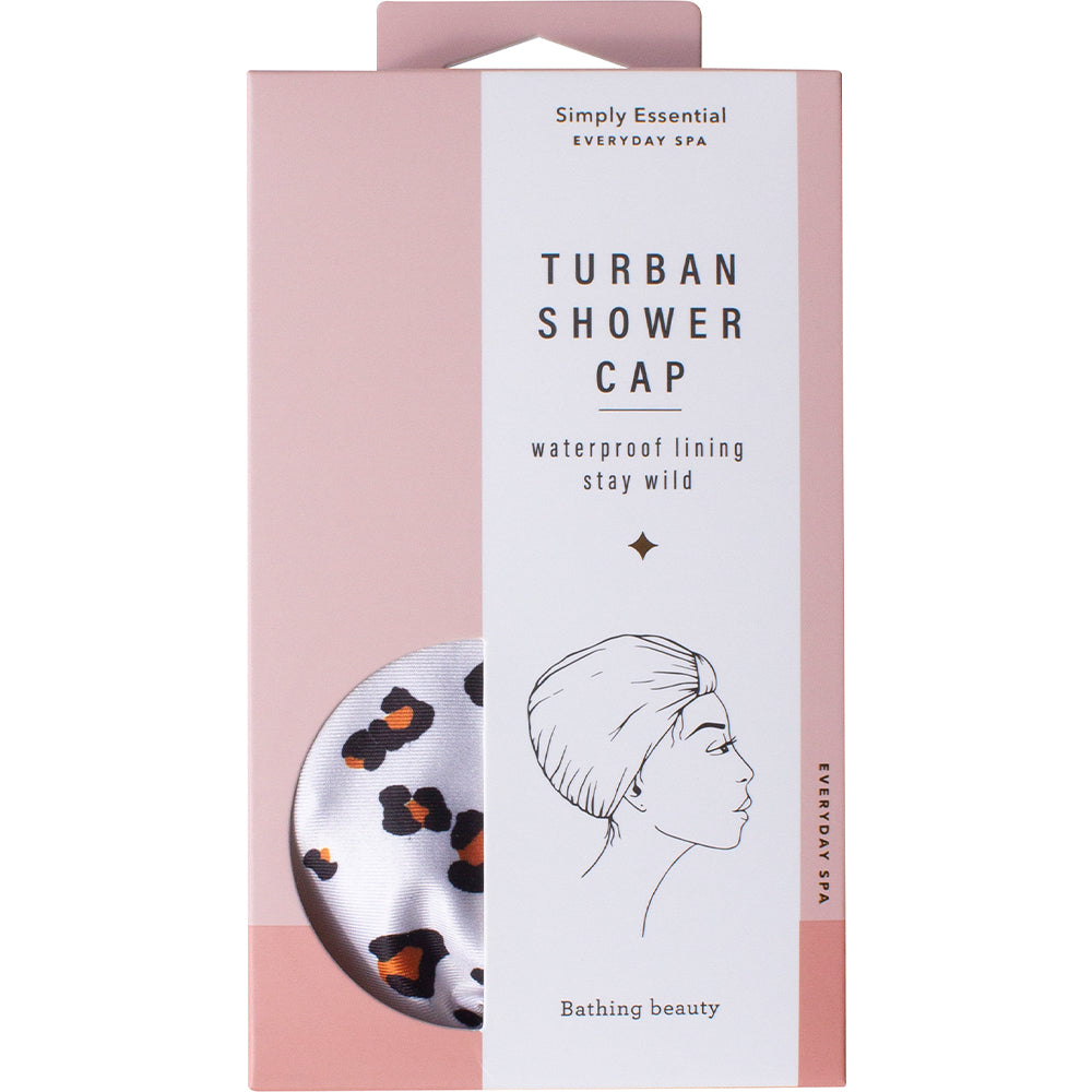 SIMPLY ESSENTIAL Turban Showercap - Stay Wild-Matakana Pharmacy