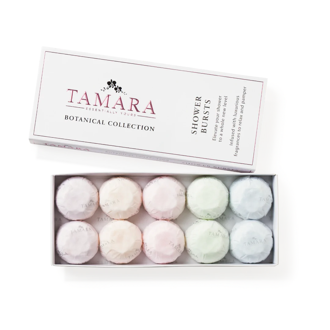 TAMARA Box of 10 Shower Bursts Botanical Collection-Essentially Tamara-Matakana Pharmacy