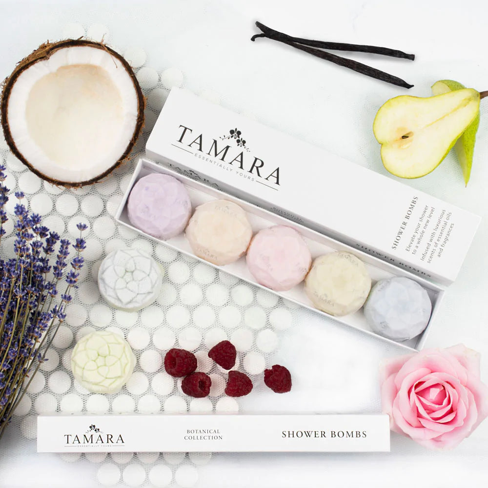 Box of 5 Botanical Collection | Artisan Crafted Shower Bombs-Essentially Tamara-Matakana Pharmacy