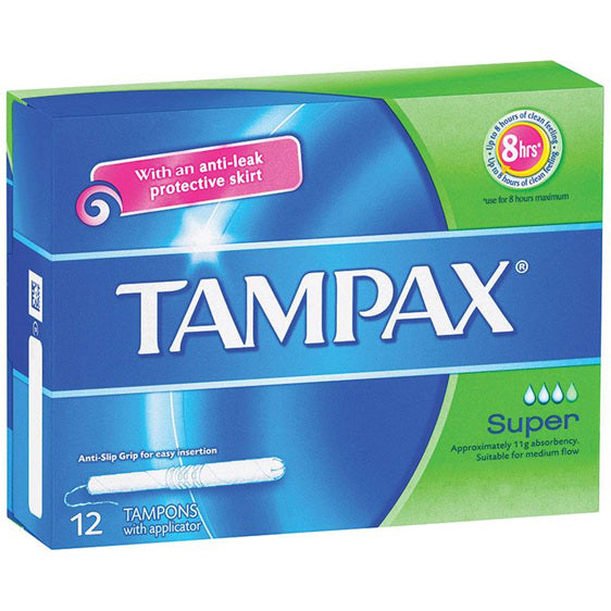 TAMPAX Tampon Super 12s-Matakana Pharmacy