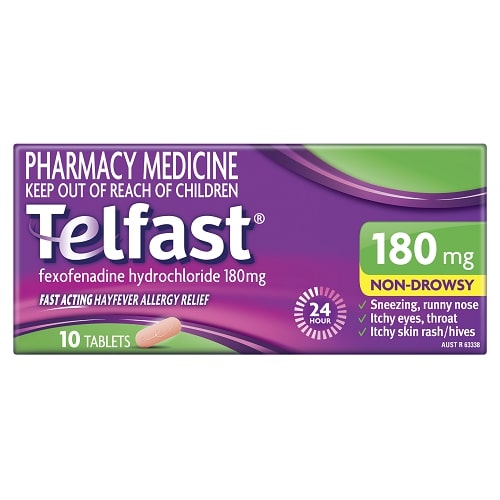 TELFAST Tablets 180mg 10pk-Matakana Pharmacy