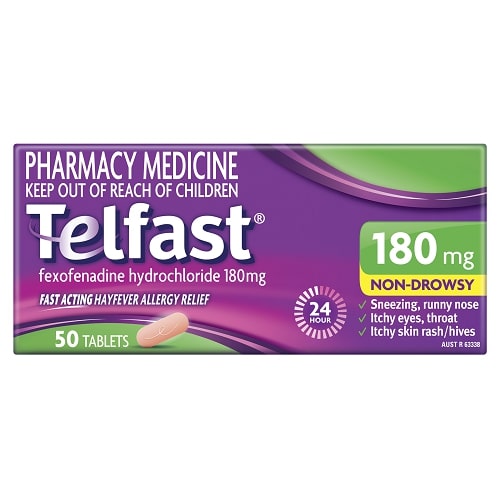 TELFAST Tablets 180mg 50 Tablets-Matakana Pharmacy