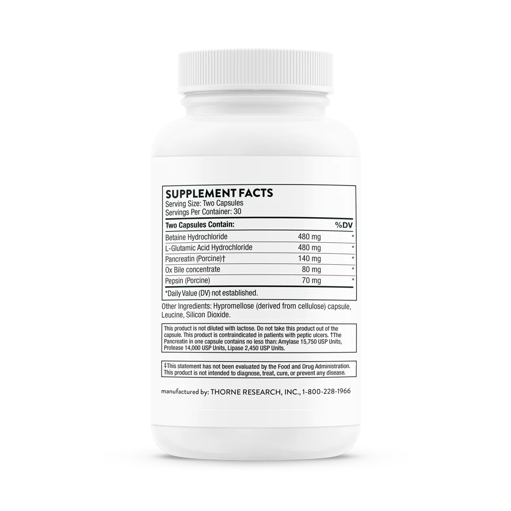THORNE Advanced Digestive Enzymes (formerly Bio-Gest) 60caps-Matakana Pharmacy