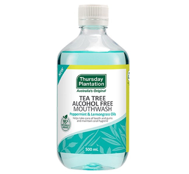 THURSDAY PLANTATION Peppermint & Lemongrass Mouthwash 500ml-Matakana Pharmacy