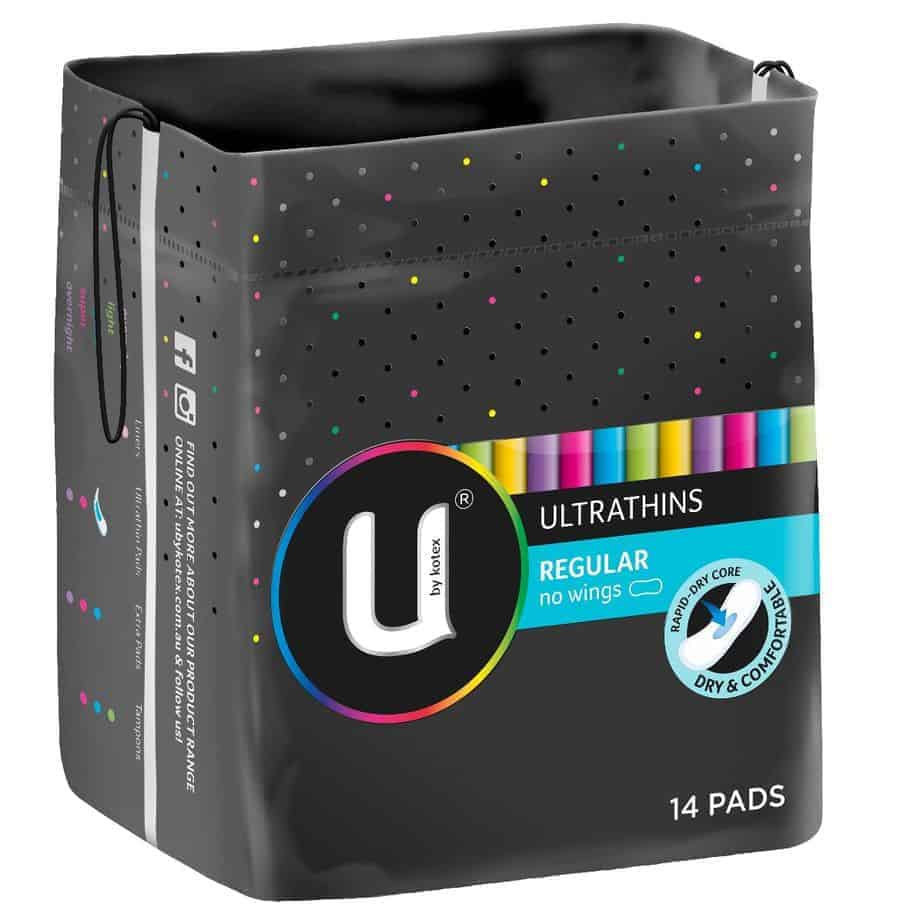 U by KOTEX UltraThin Pad Wings Regular 14pk-Matakana Pharmacy