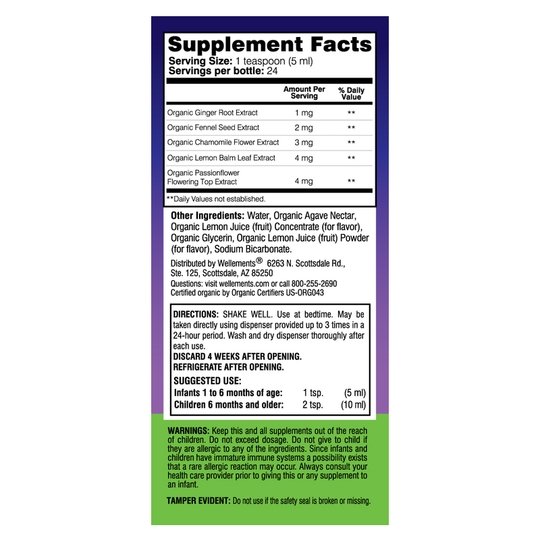 Wellements Org. N/T GripeWater 120ml-Matakana Pharmacy