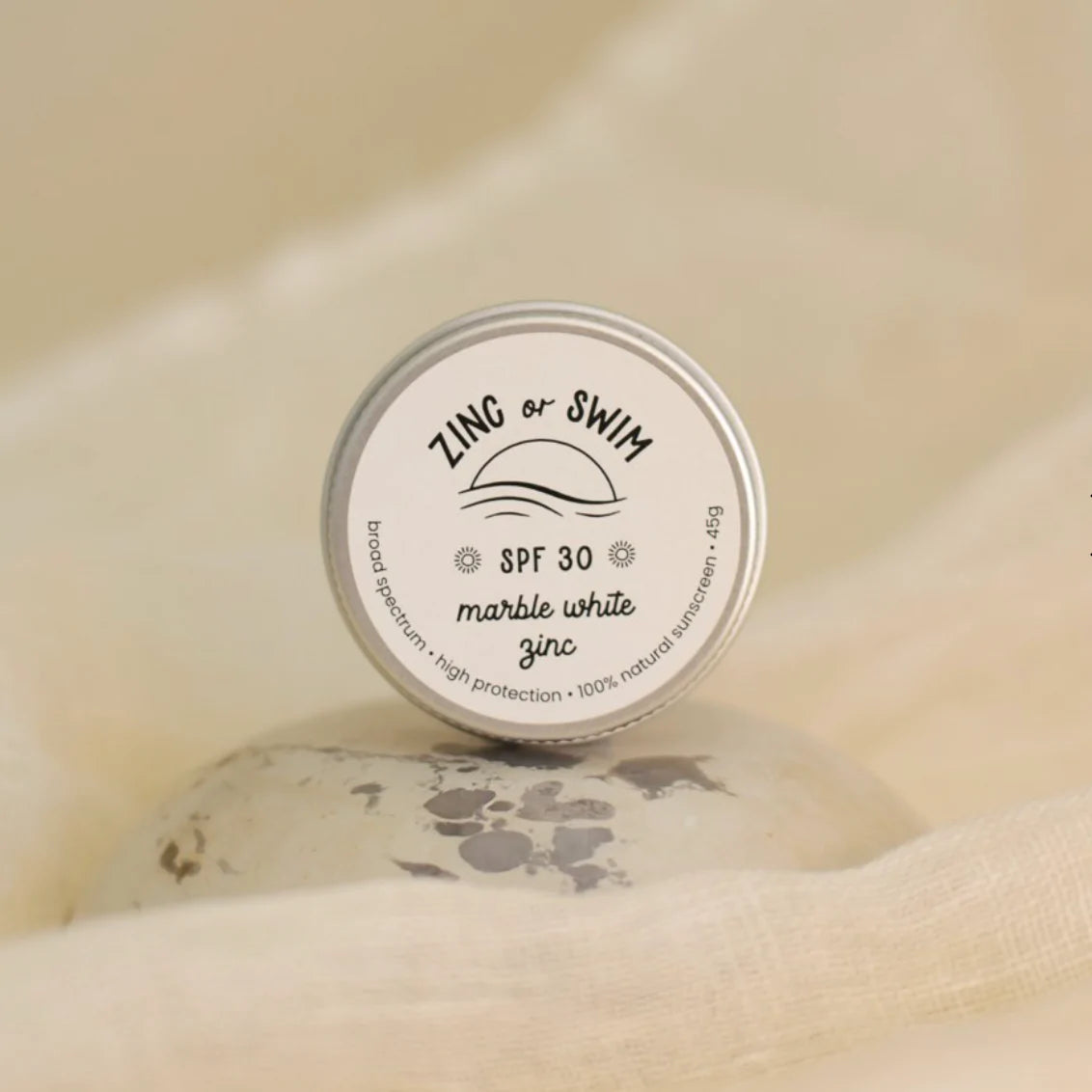 ZINC/SWIM Marble White Zinc SPF30 45g-Zinc Or Swim-Matakana Pharmacy