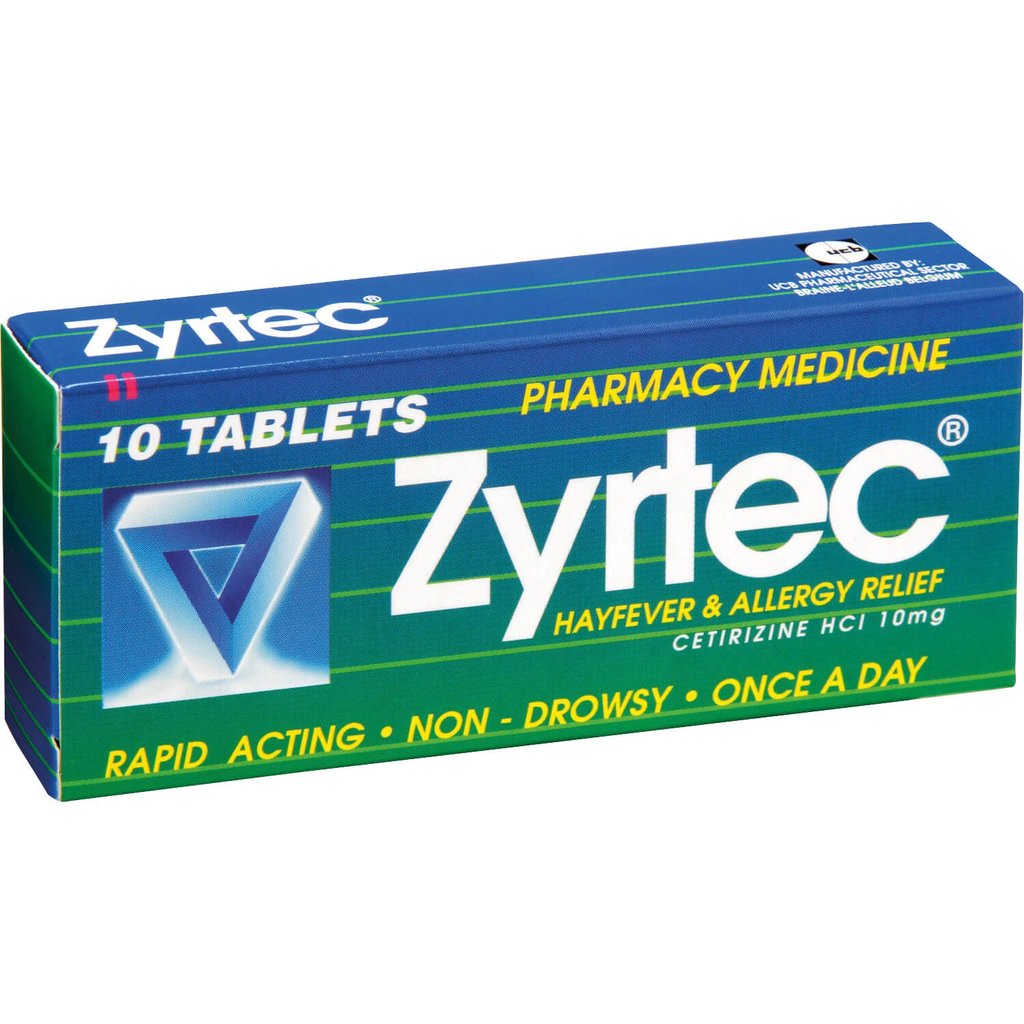 ZYRTEC Allergy & Hayfever Relief 10tabs-Matakana Pharmacy