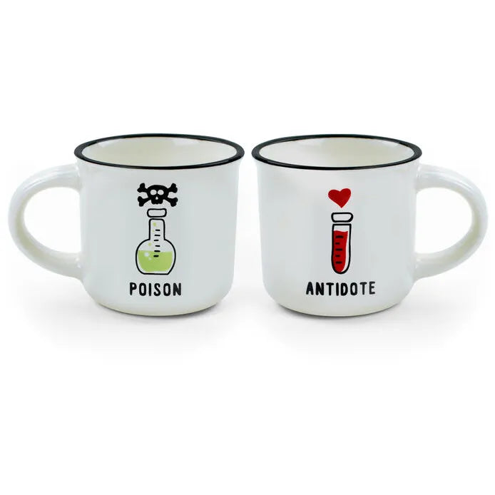 LEGAMI Mini Mug Bone China Poison & Antidote Set-Matakana Pharmacy